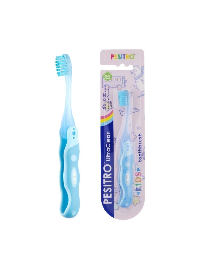 PESITRO UltraClean Go-Kidz UltraSoft Travel Toothbrush – Foldable Compact Brush with 4,380 Ultra-Soft Bristles for Kids Ages 3–5 - Image 1